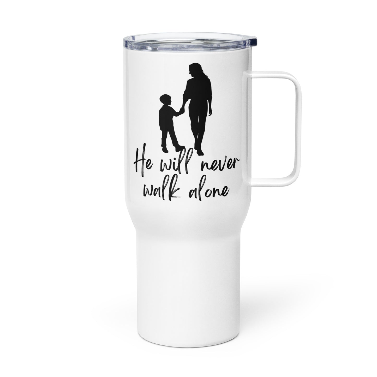 Mother & Son "He Will Never walk Alone" Stainless Steel Mug