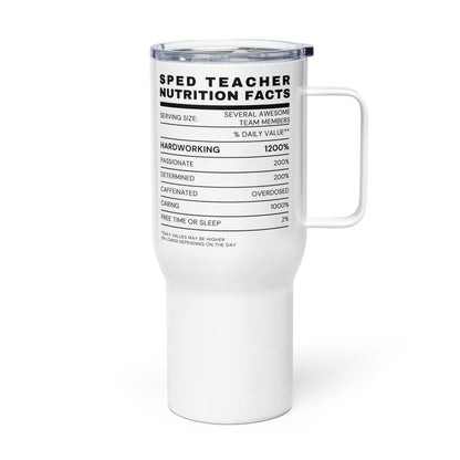 "SPED Teacher Nutrition Facts" Stainless Steel Mug