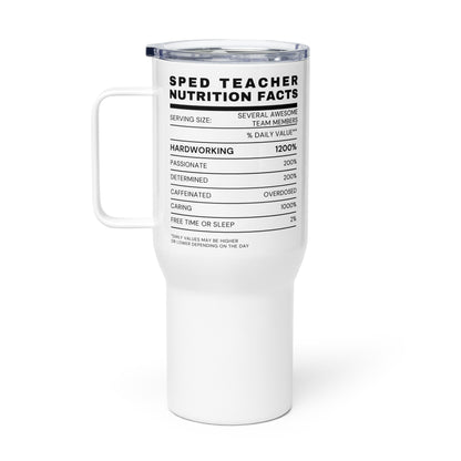 "SPED Teacher Nutrition Facts" Stainless Steel Mug