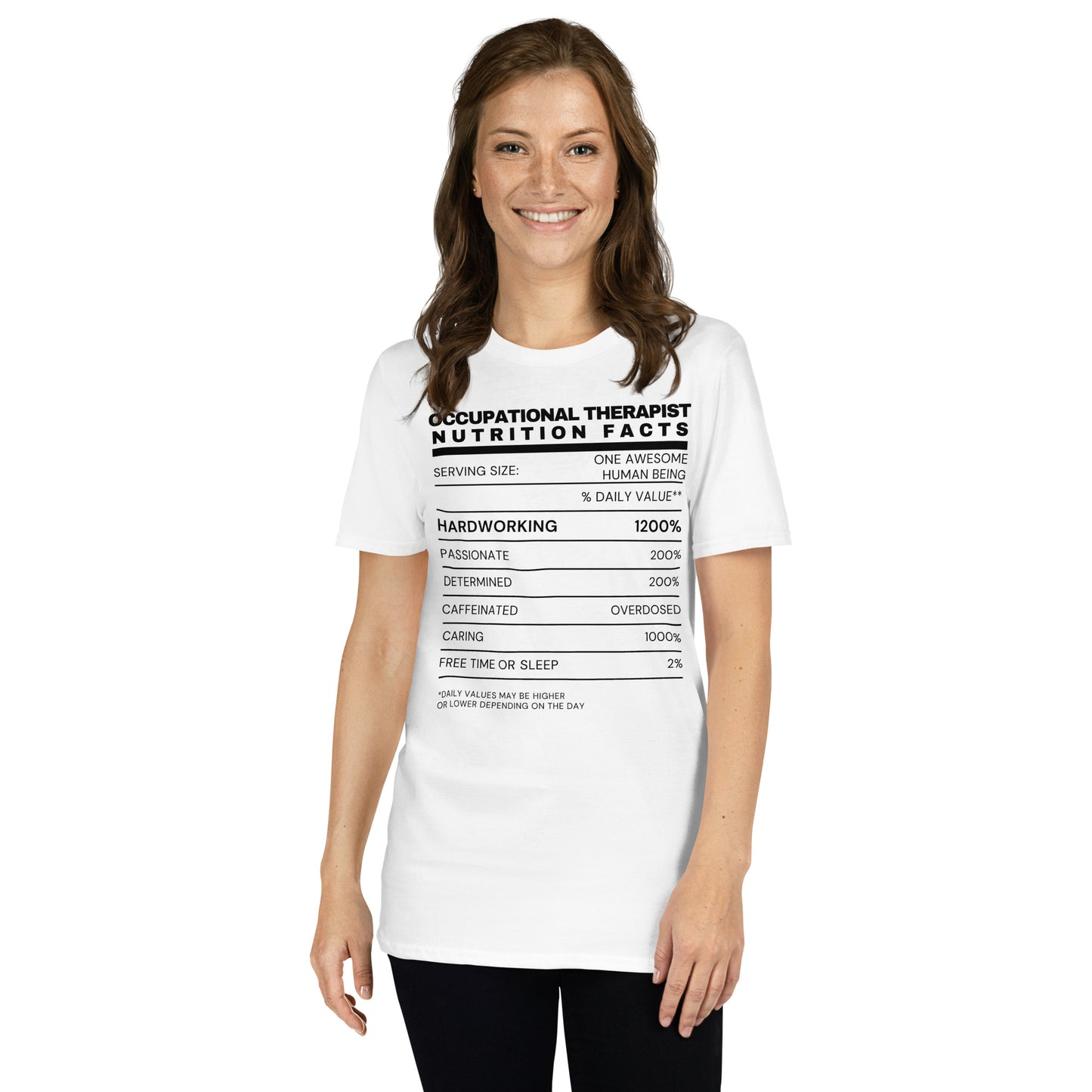 "Occupational Therapist Nutrition Facts" Short-Sleeve Unisex T-Shirt