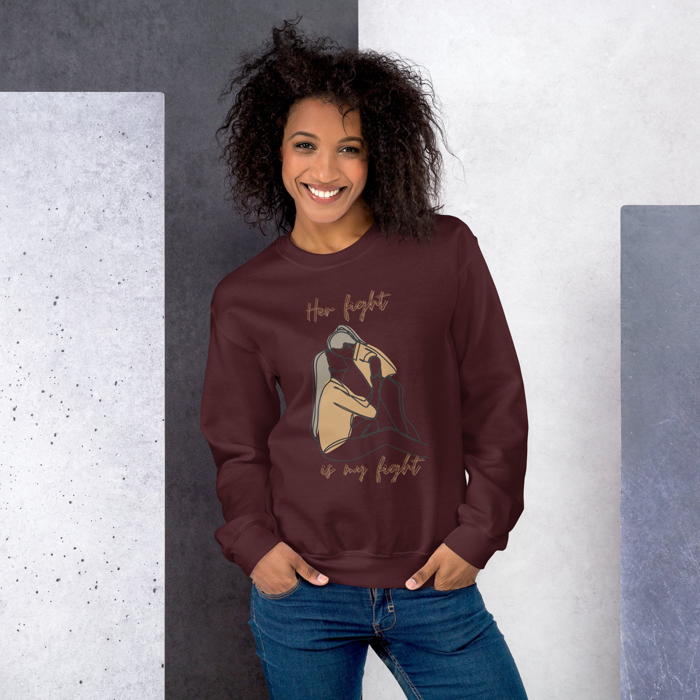 Mother/Daughter "Her Fight is My Fight" Sweatshirt