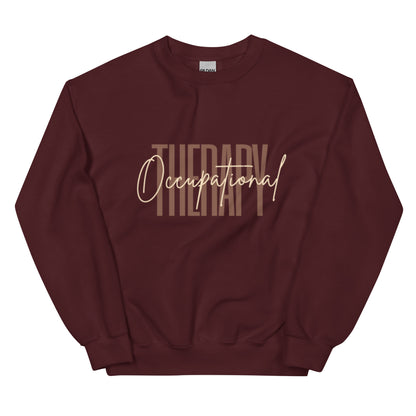 "Occupational Therapy" Sweatshirt (Brown/Tan Writing)