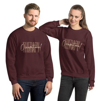 "Occupational Therapy" Sweatshirt (Brown/Tan Writing)