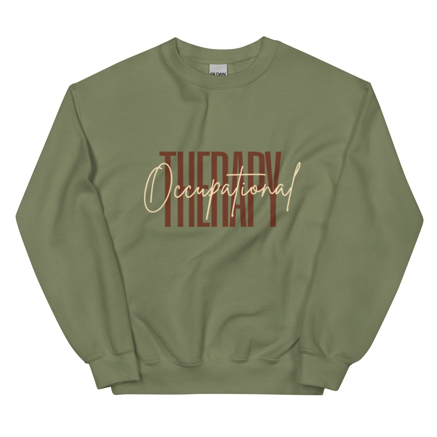 "Occupational Therapy" Sweatshirt (Brown/Tan Writing)