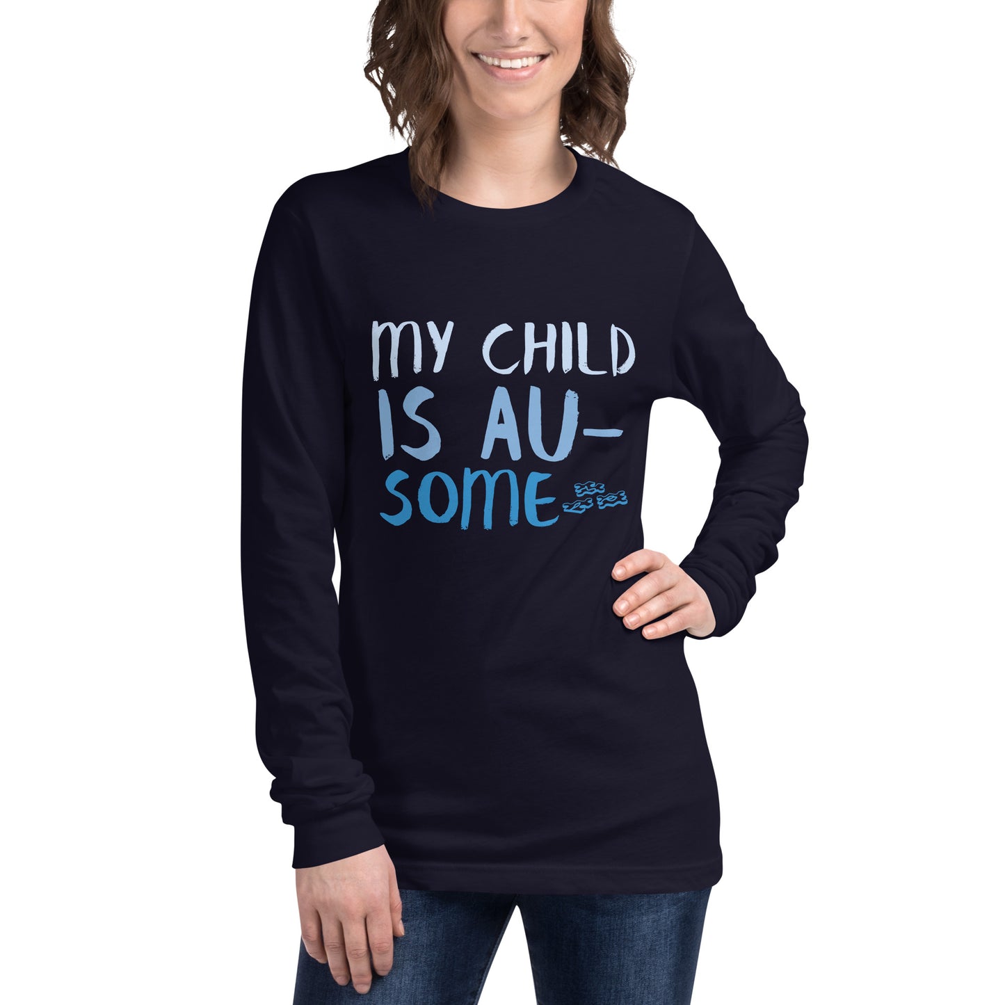 Parents "My Child is Au-Some" Unisex Long Sleeve Tee