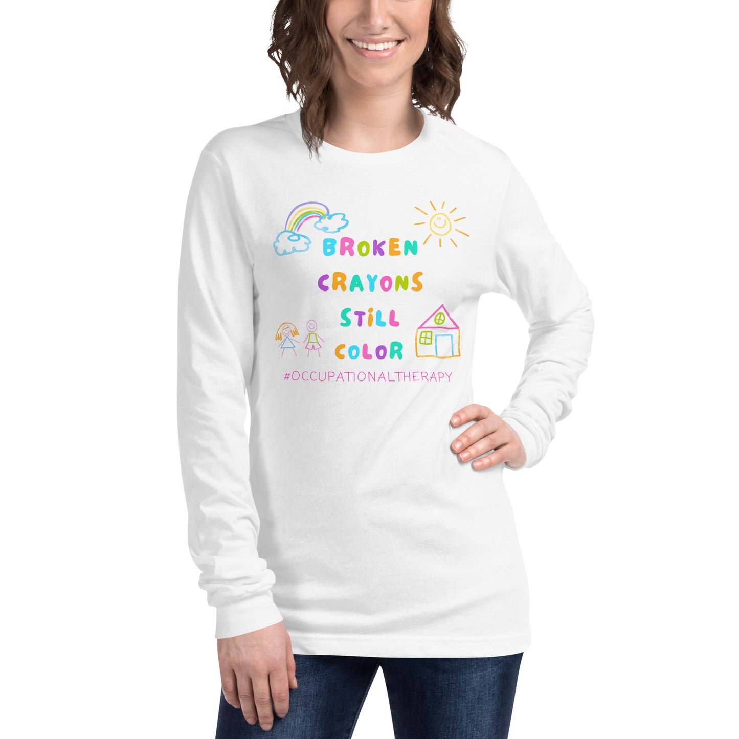 "Broken Crayons Still Color" Unisex Long Sleeve Tee