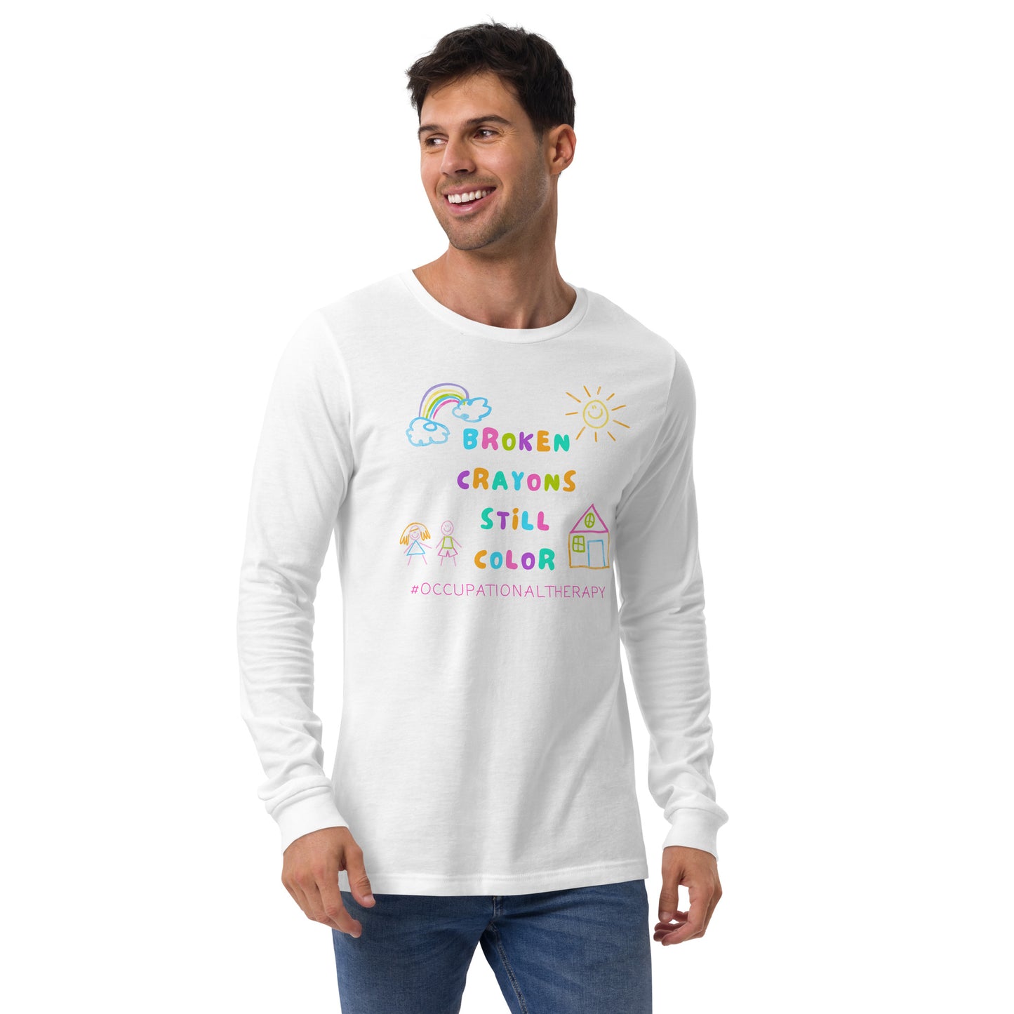 "Broken Crayons Still Color" Unisex Long Sleeve Tee