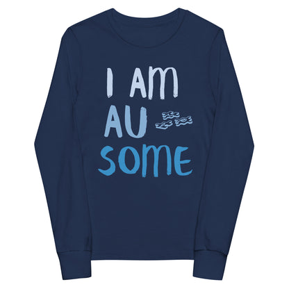 Autism "I Am Au-Some" Youth long sleeve tee