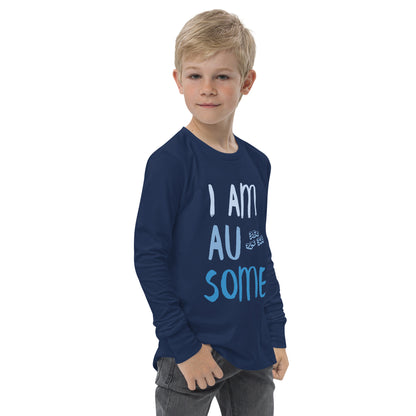 Autism "I Am Au-Some" Youth long sleeve tee