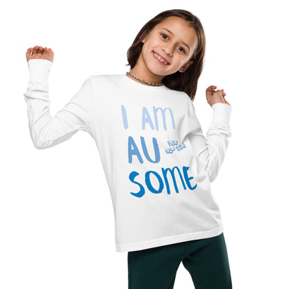 Autism "I Am Au-Some" Youth long sleeve tee