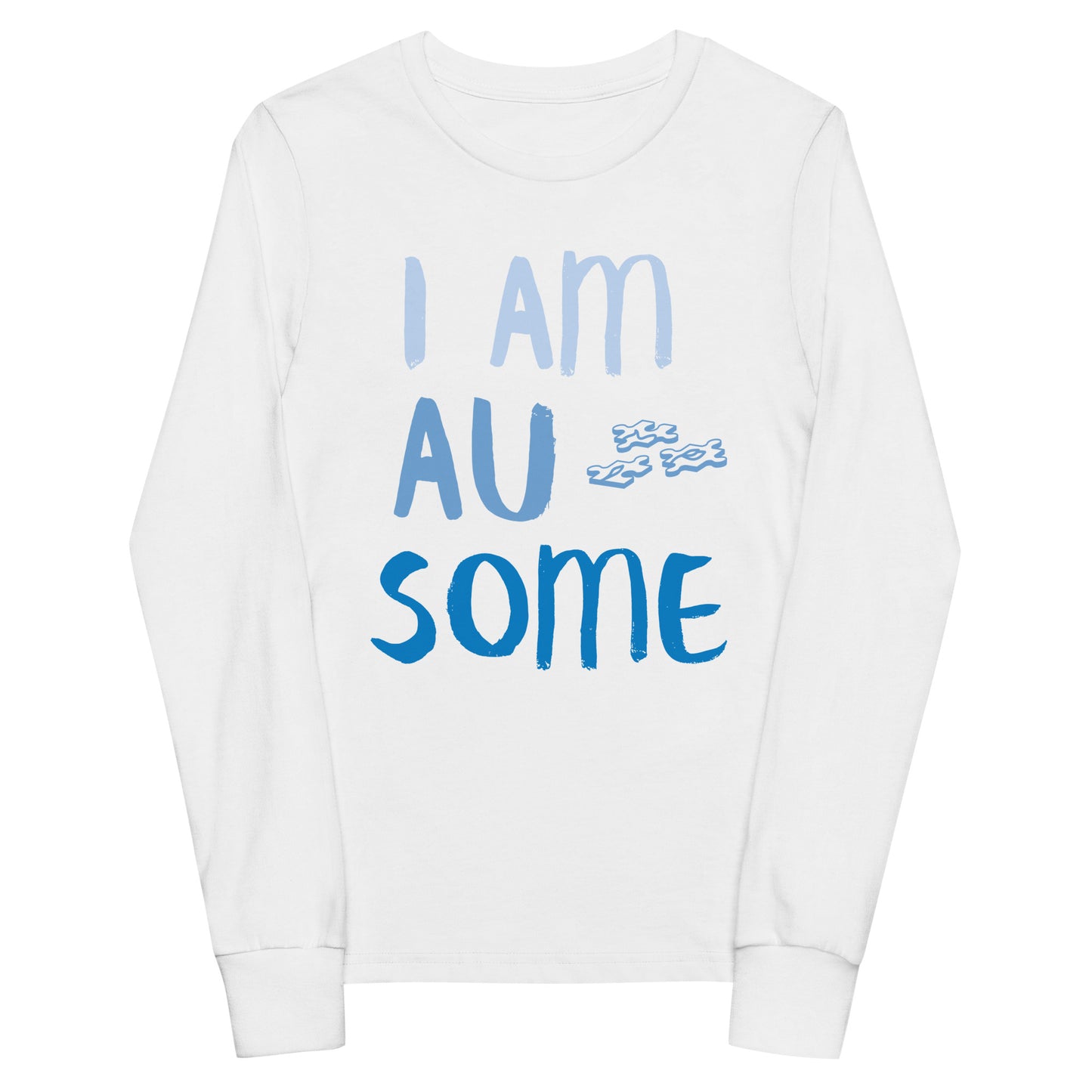 Autism "I Am Au-Some" Youth long sleeve tee