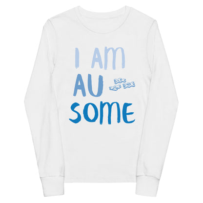 Autism "I Am Au-Some" Youth long sleeve tee