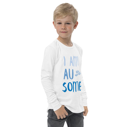 Autism "I Am Au-Some" Youth long sleeve tee